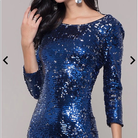 Sequin Hearts Holiday Party Dress - Picture 5 of 6